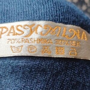 Pashmina Blue Silk Blend Scarf